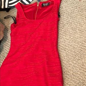 Red guess dress
